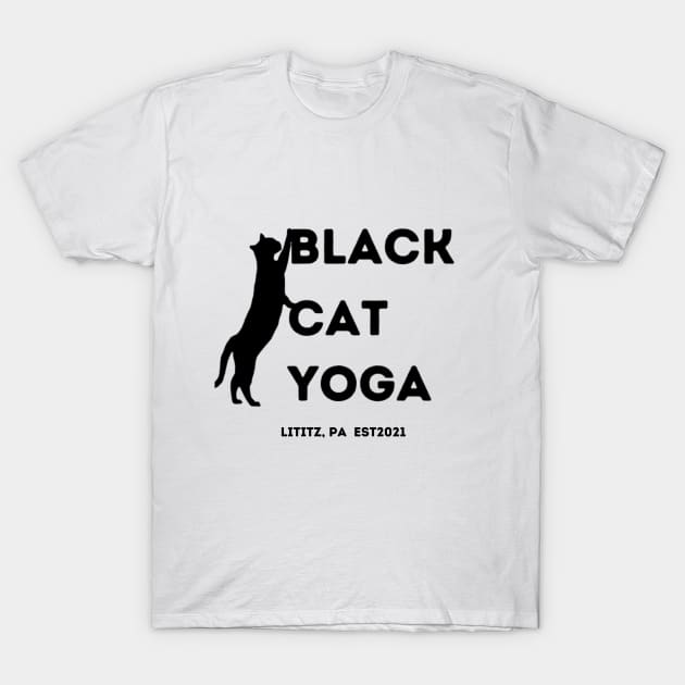 Black Cat Yoga Lititz T-Shirt by Jenny Jenny Yoga